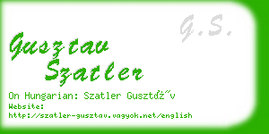 gusztav szatler business card